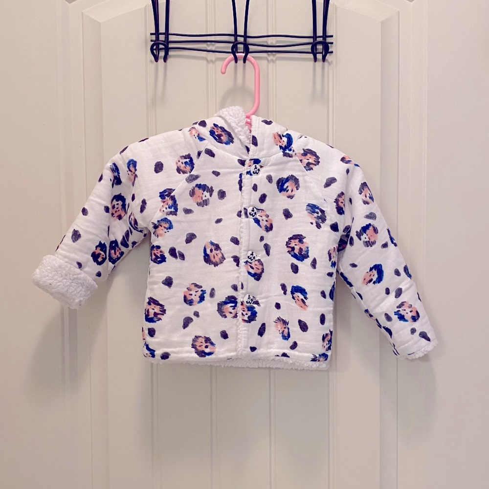 White & Pink Cheetah Onesie and Jacket